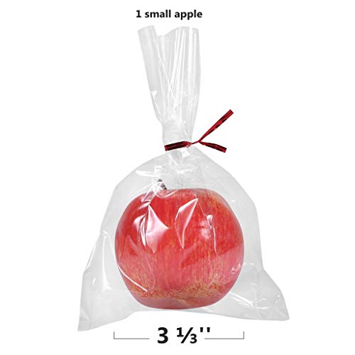 6x9 Cellophane Treat Bags with Ties 200 Clear Goodie Cookie Bags - size: 6'' x 9''