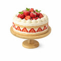 Savra Bamboo Cake Stand 10 Inch, Minimalist Natural Wood Dessert Pedestal