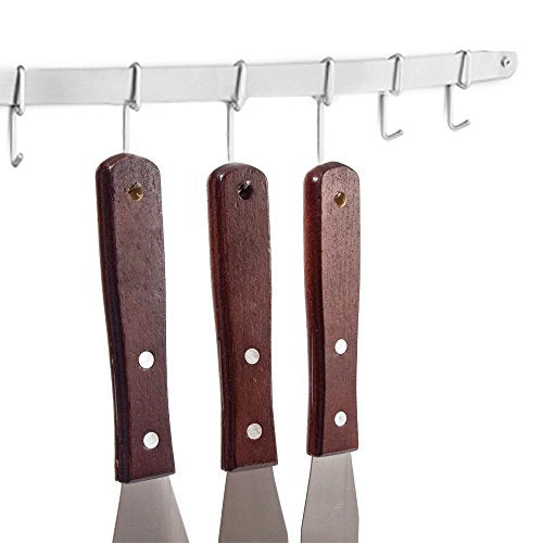 Straight Cake Icing Spatula set of 3 Professional Stainless Steel Cake Decorating Frosting Spatulas, 6"-8"-10" Flexible Resistant Blade, Wooden Handle for Easy Grip - size: 6" & 8" & 10" Straight spatulas