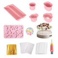 9 Pcs Cake Pop Mold Kit with Cutter Pusher and Stand