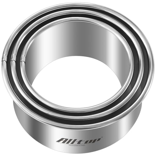 ALLTOP Circle Biscuit Cutter Set, Stainless Steel, 3PC Round