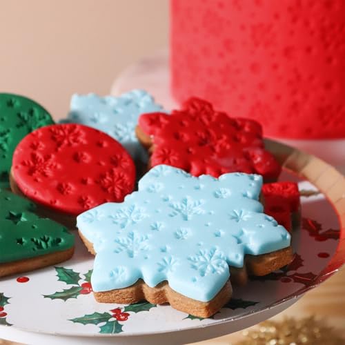 PME Christmas Fondant Embossing Mould - Snowy Nights (6 x 6 inch)
