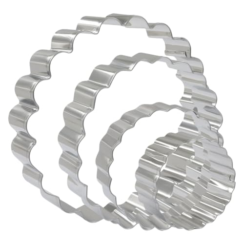 4 Piece Cookie Cutter Set, Round Shapes, Stainless Steel