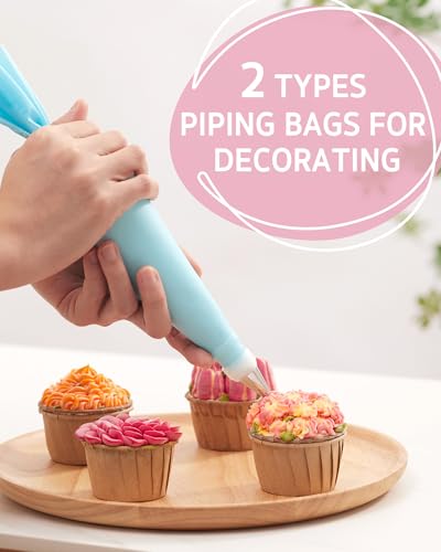 Syntus 65 PCs Cake Decorating Kit with Cake Stand, Cake Baking Supplies - color: White