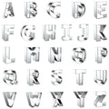 Capital Letter Alphabet Shaped Cookie Cutters Set Stainless Steel 26Pcs 3in - size: 3-Inch