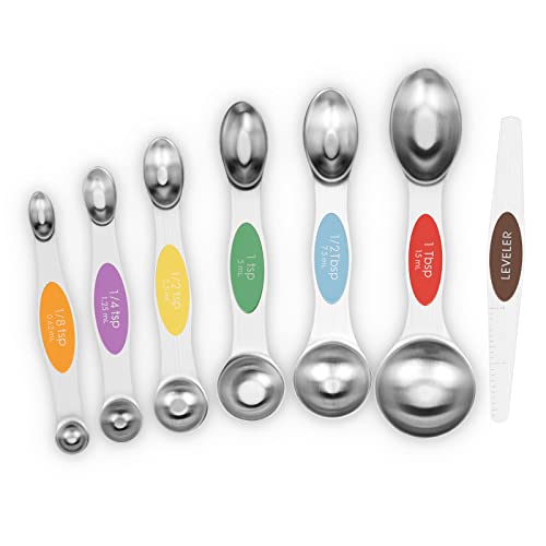 Aovchei 7 PCS MultiColor Magnetic Measuring Spoons Set - size: 7pcs-colorful