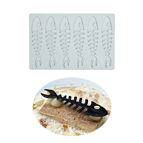 Lobster Shape Lace Silicone Mold Chocolate Candy 3D Hollow Fishbone Candy Mold Food Cooking Meals Decorations Fondant Mold Polymer Clay Molds (B_6.4x4.36x0.12inch) - size: B_6.4x4.36x0.12inch