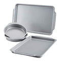 Farberware Nonstick Bakeware Set Includes Baking Cake Pans and Cookie Sheets, 4 Piece, Gray - size: 4-Piece Set A