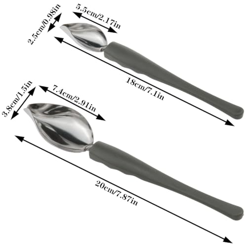 AYLIFU 2 PCS Drawing Decorating Spoon Set 6 PCS Candy Dipping Tools Stainless Steel Chocolate Dipping Tool Set for Decorating Plates Cakes Coffee