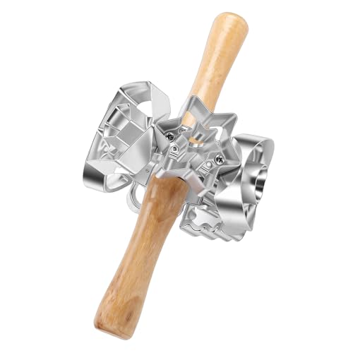 Donut Cutter, 4 Pack Aluminum Alloy and Composite Wood Donut Roller, Professional Baking Tool with Rolling Pin for Baking, Biscuits, Cakes, and Pastries (Style 1) - size: Style 1
