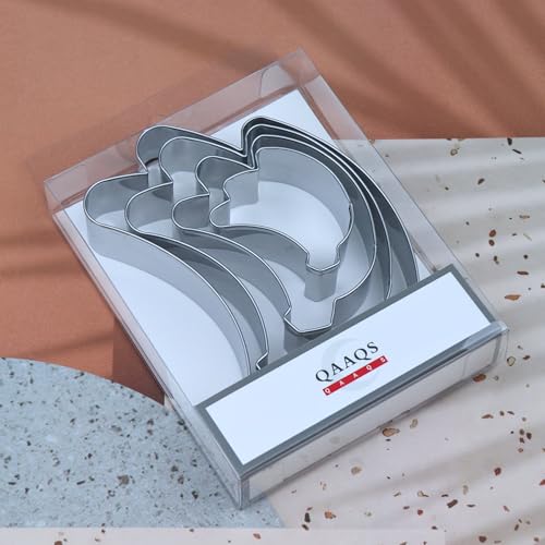 Bunch of Bananas Cookie Cutter Set - 5 inch, 4 inch, 3 inch, 2 inch - 4 Piece Fruit Cookie Cutters Shapes Molds - Stainless Steel - color: Bunch of Bananas