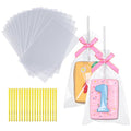 ROSPAKTEK 100 Pcs 4x6 Inch Clear Rice Krispie Treat Bags - Rice Kit Cakesicle Bags for Marshmallow, Macaron Pop, Candy, Apple Cookies, Cake Ore Pop Packaging (Individually Wrapped) - color: Clear 4x6 Inch-100
