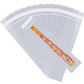100 pcs 1" x8" Long Clear Resealable Cellophane Bags Self Sealing Treat Bags Cookie Bags with Adhesive Flap Gift Wrap Poly Bags Plastic Packaging 1.4 mil - size: 1x8 inch (Pack of 100)