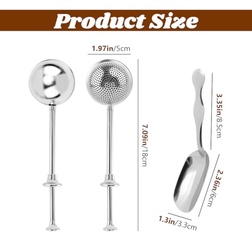 2PCS Tea Infuser & Flour Duster Wand - Fine Mesh Holes