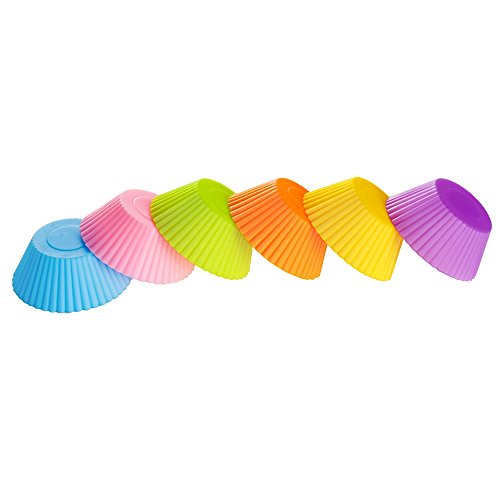 Mini Silicone Muffin Cups & Cupcake Liners 2 in, Round, 24 Count