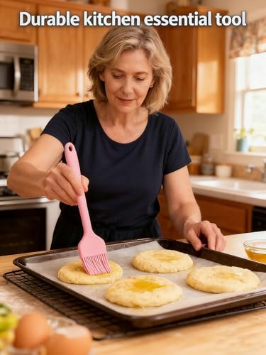 Silicone Basting Brush Set, Heat Resistant 446°F, 3-Pack