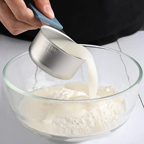 Magnetic Measuring Cups Set of 7 Stainless Steel Magnetic Measuring Cups - color: color