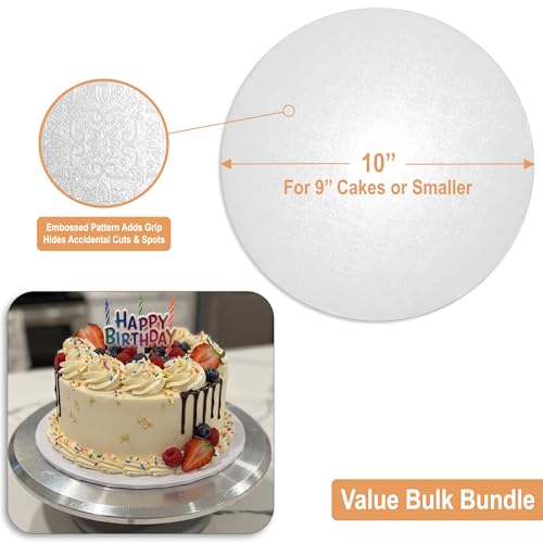 0.25" Cake Board Drums 10 Inch (12 Pack) Value Bundle - size: 10''