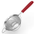 U-Taste Fine Mesh Strainer, 18/8 Stainless Steel Sieve 30 Mesh, M/Red - color: (4) Red, size: M-4.73in