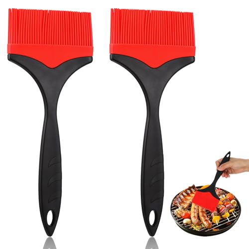 Silicone Basting Pastry Brush, 2 Pcs 3.94 Inch Extra Wide Basting
