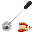 Stainless Steel Powdered Sugar Shaker Duster Flour Sifter Powder Duster Baking Powder Sifters for Baking Tools (Black) - color: Black