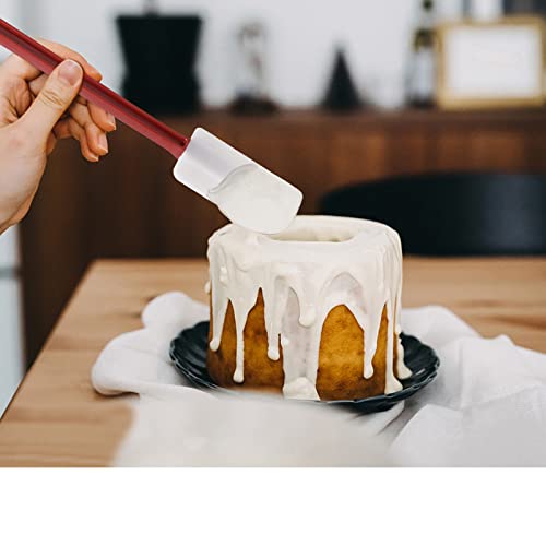 3 PCS Commercial Grade Heat Resistant Silicone Spatulas, 9.5-Inch Rubber Spatulas for Baking, Nonstick & BPA-Free - size: 3 Scrapers (9.5 Inches)