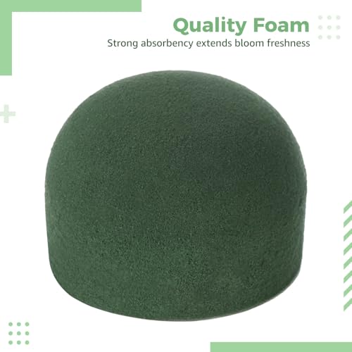 24 Pcs Mini Floral Foam Holder Set, Round Floral Foam Blocks with Florist Wire, Green Tape and Ribbon, Flower Arrangement Supplies for Wine Bottle Decor, DIY Craft