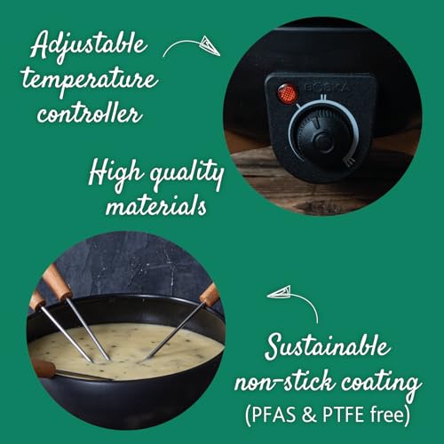 BOSKA Electric Fondue Set Party - 2.4 Quart, Adjustable Temperature Control - style: Party
