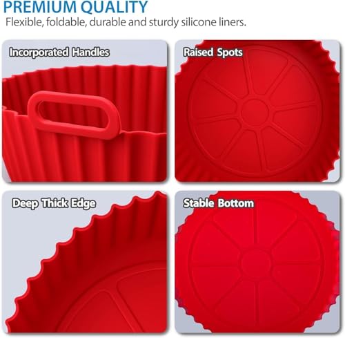 Square Liners 100 Count Food-Grade BPA Free Air Fryer Paper for 5 to 8 inch Oil-Free Fryers - Healthy Cooking I Heat Resistance Air Fryer, Baking, Roasting Microwave (Style D) - size: Style D