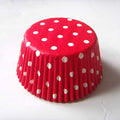 Red Polka Dot Paper Muffin Cupcake Liners case Baking Cups Cake Wrappers Holders 100 pcs,Standard Size 2x1.25inch - color: Red Polka Dots