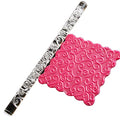 Acrylic Rolling Pin Pastry FondantRoller DIY Cake, 28 Patterns FDA Acrylic Comfortable Handle Light Weight CompactSize Home Kitchen Use (52008 flower vine)