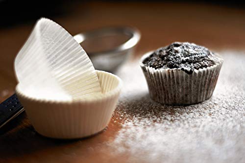 Premium White Standard Greaseproof Cupcake Liners Muffin Baking Cups for Wedding, 100-Count - color: White