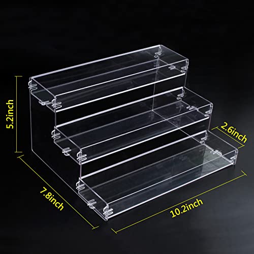 ELEGANTLIFE Spice Rack,No Tool Needed & No Pungent Acrylic Glue Self-derived Snap On Assembly Spice Shelf Pantry Kitchen Cabinet Organizer 10 in for Jars,Baking Supplies & Spice Bottles (3 Tier) - style: 3 Tier