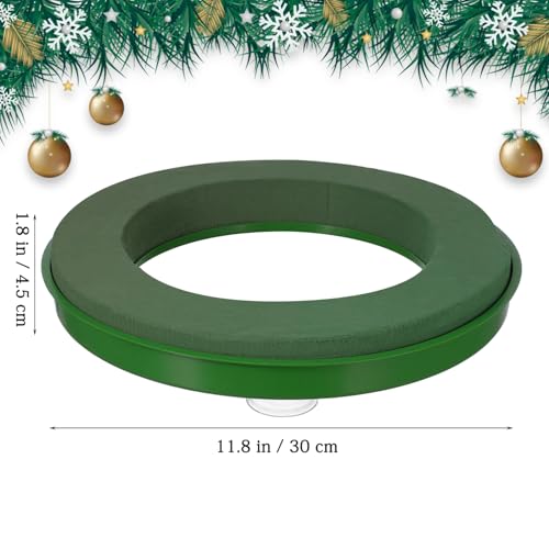 NUOBESTY Floral Foam Ring, 30cm Floral Mud with Suction Cups Round Wet Dry Flower Foam DIY Flower Arrangement Bricks Supplies for Wedding, Party (Pack of 5) - size: 30.00X30.00X4.50CM (Pack of 5)