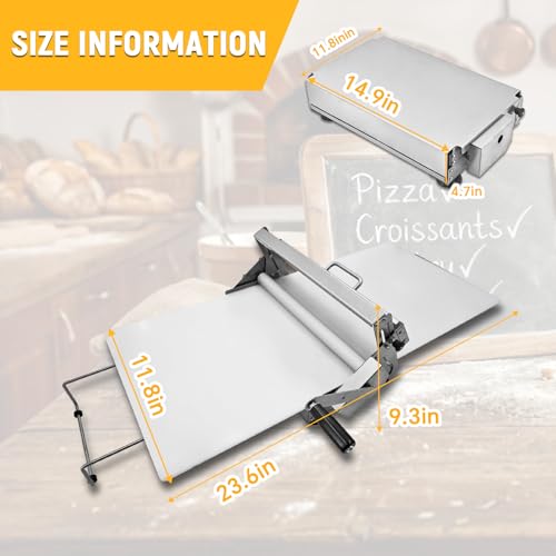 12" Foldable Manual Dough Sheeter Dough Sheeter Machine For Home