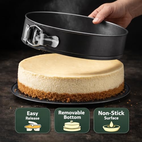 Wee's Beyond Non-Stick Springform Pan 9.5 Inch Cheesecake Pan for Baking – Easy Release Spring Form Pan with Removable Bottom – Durable Cake Pan for Cheesecake, Tortes & Desserts – Easy Clean Bakeware - style: Springform Pan