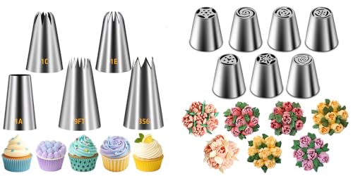 Suuker Large Piping Tips & Russian Tips Set