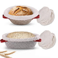 Banneton Bread Proofing Basket, Oval & Round Sourdough Bread Baskets Set