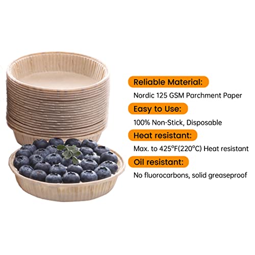 Bake Choice 50pcs Paper Mini Tart Pans, 4 Inch Mini Pie Tins, Disposable - style: Pack of 50