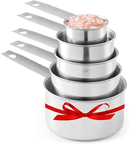 Laxinis World Stainless Steel Measuring Cups Set, 5-Piece, 1-Pack