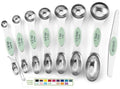 Spring Chef Stainless Steel Magnetic Measuring Spoons Set of 8, Pistachio - color: Pistachio, size: 1-Pack