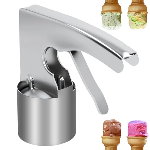 Thrifty Ice Cream Scoop, Easy Release Trigger Cylinder Old Fashioned Ice Cream Scooper Classic Cylindrical Ice Cream Scoop with Trigger for Cream Mashed Potato