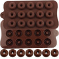 15 Cavity Donut Shaped Silicone Candy Molds Set Of 2