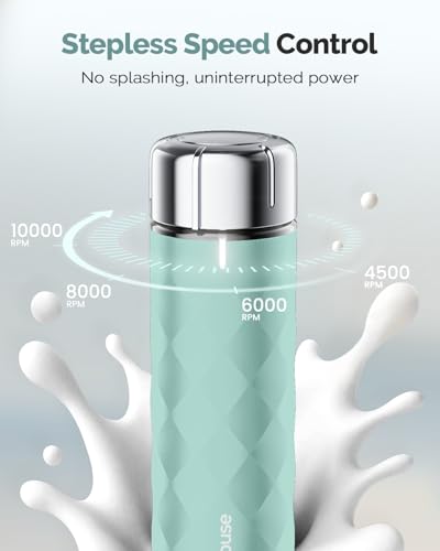 Maestri House LunaFro 2.0 Rechargeable Milk Frother, Stepless Speed Control
