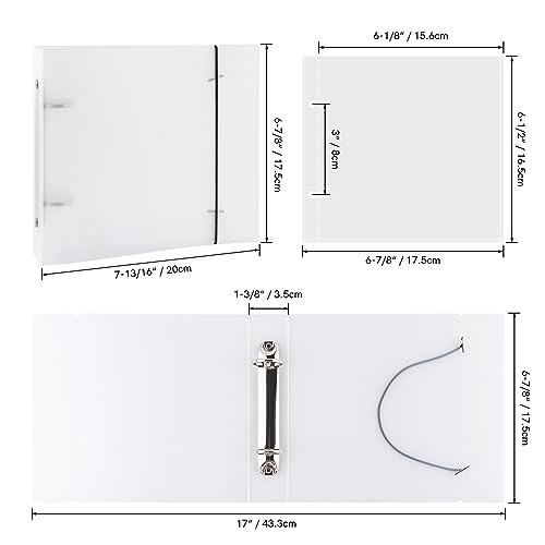 Briartw Cookie Stencil Storage Binder Cover with 20 Pags Stencil Storage Pockets,2 Pockets Per Page, Fit More Stencils,Made Exclusively for Stencils,Die Cuts,Photos,Stamps Within Size 6x6