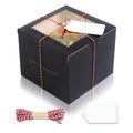 20Pcs Mini Cake Boxes with Window, 6x6x5 Inches Black Bakery Boxes - color: Black, size: 6x6x5 Inch