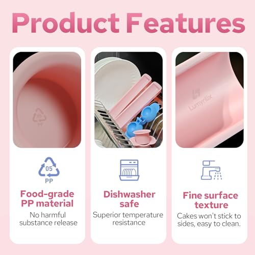8 Pcs Cake Pop Mold Set with 8.2-inch Tray,Cake Pop Cutter - color: Multi-Shape(Pink&Blue)