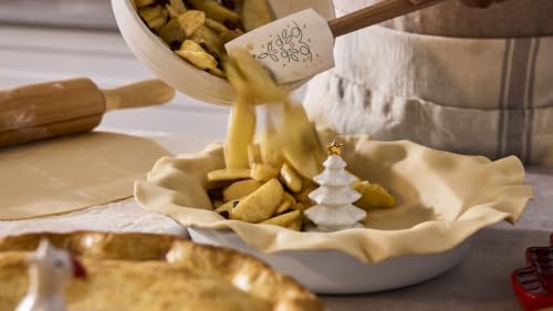 Le CLe Creuset Signature Silicone Medium Spatula, White/Tree Applique - color: White/Tree Applique, style: Medium Spatula