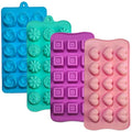 Silicone Gummy Candy Molds - 4Pcs Chocolate Mold, Non-stick and Bpa Free for Jelly, Chocolate, Baking, Wax Melt, Ice Cubes - color: 4pcs Gummy Molds