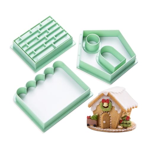 KALAIEN 5 Pcs Gingerbread House Cookie Cutter Set - color: 5 pcs